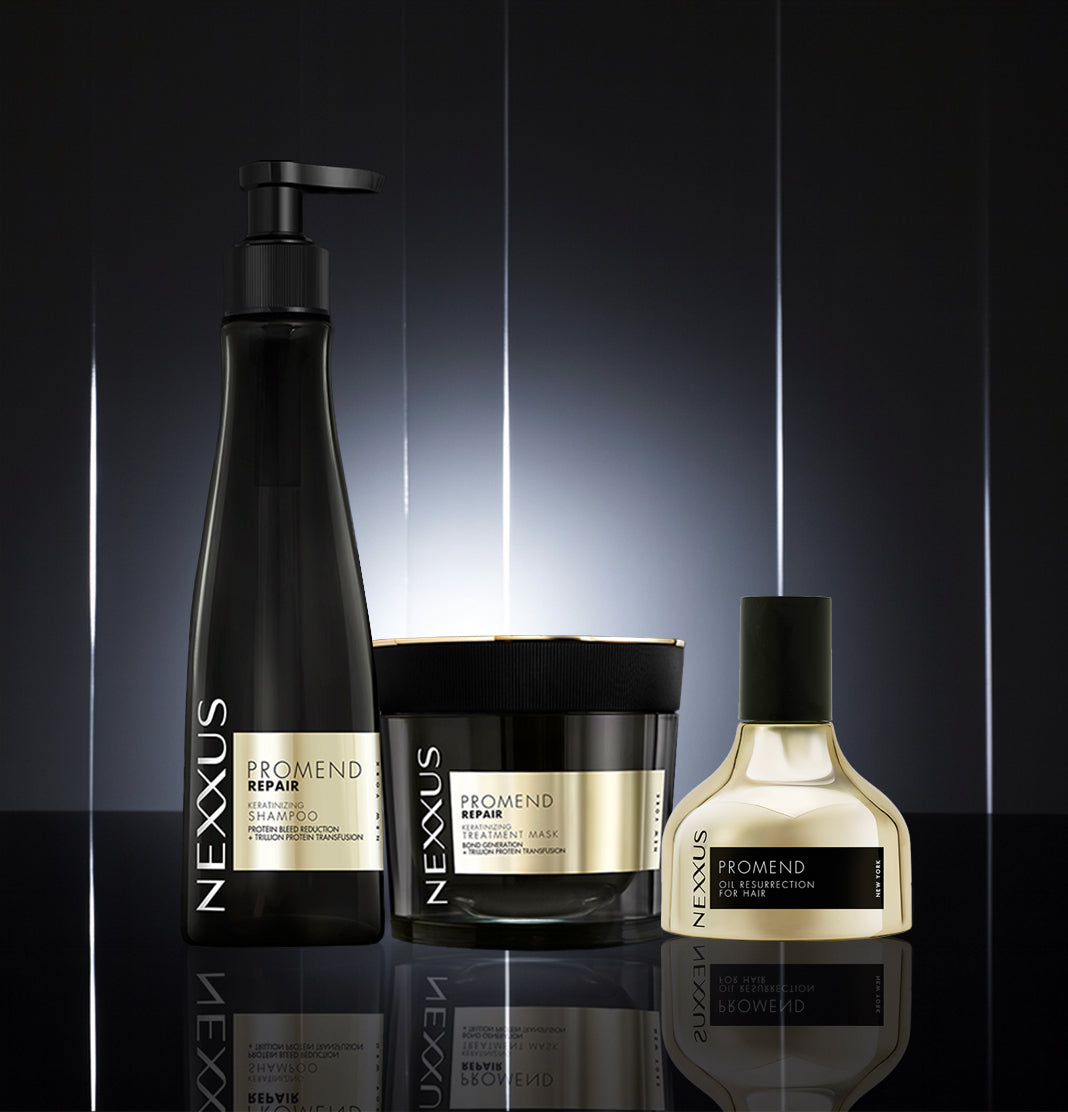 PROMEND REPAIR KERATINIZING SHAMPOO + MASK + PROMEND OIL RESURRECTION OIL COMBO