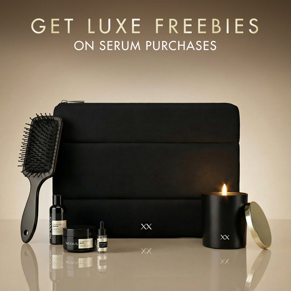 Enjoy Luxe freebies on serum purchases